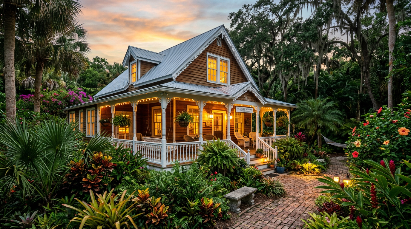 Historic Garden House lodge at Camp Impact